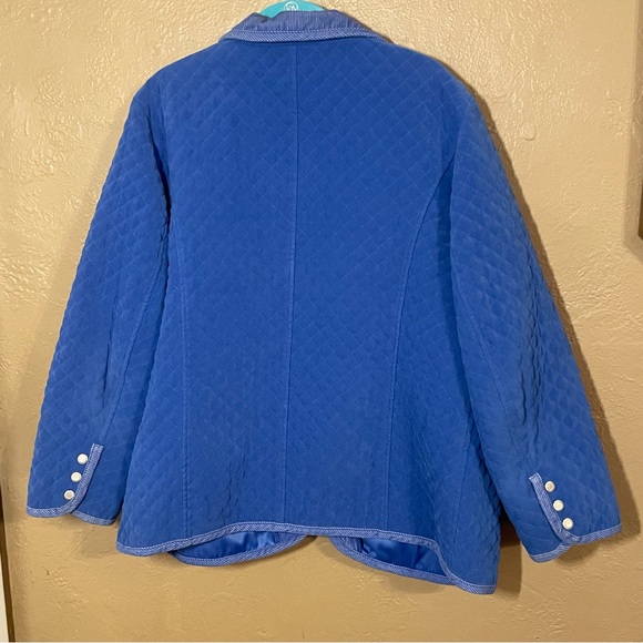 Quilted Talbots corduroy blue jacket - Picture 7 of 9